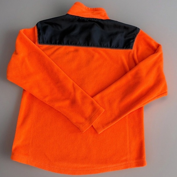 Kids Dickies Orange fleece 3/4 zip pullover sweatshirt. Size medium 10/12 - Picture 2 of 3